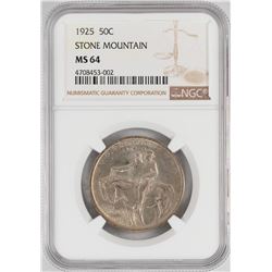 1925 Stone Mountain Memorial Commemorative Half Dollar Coin NGC MS64