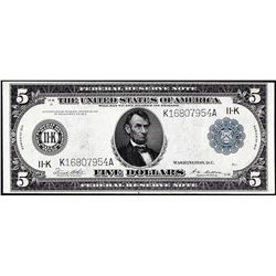 1914 $5 Federal Reserve Note Dallas
