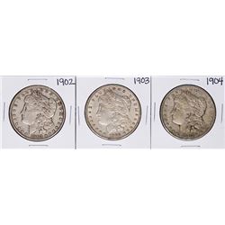 Lot of 1902-1904 $1 Morgan Silver Dollar Coins