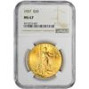Image 1 : 1927 $20 St. Gaudens Double Eagle Gold Coin NGC MS67