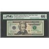 Image 1 : 2013 $20 Federal Reserve Note New York Radar Serial Number PMG Gem Uncirculated 66EPQ