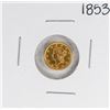 Image 1 : 1853 Type 1 $1 Liberty Head Gold Dollar Coin
