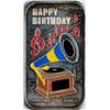 Image 1 : Happy Birthday Enamel Silver Art Bar