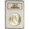 Image 1 : 1925 $1 Peace Silver Dollar Coin NGC MS65