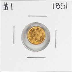 1851 $1 Liberty Head Gold Dollar Coin