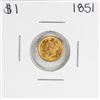 Image 1 : 1851 $1 Liberty Head Gold Dollar Coin