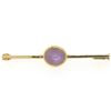 Image 4 : 18k Yellow Gold 2.50 ctw Oval Bezel Set Pink Star Sapphire Bar Pin Brooch