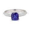 Image 2 : 2.55 ctw Blue Sapphire and Diamond Ring - Platinum