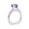 Image 4 : 2.25 ctw Blue Sapphire And Diamond Ring - 18KT White Gold