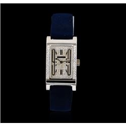 Bvlgari 18KT White Gold Diamond Rettangolo Ladies Watch