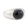 Image 1 : 9.06 ctw Sapphire and Diamond Ring - 14KT White Gold