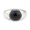 Image 2 : 9.06 ctw Sapphire and Diamond Ring - 14KT White Gold