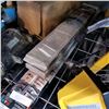 Image 2 : LOT OF WALL SHELF COMPONENT KITS, DOUBLE HALOGEN SHOP LIGHT, AND METAL SHELF