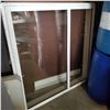 Image 1 : 59-1/2 x 60 INCH INTERIOR WINDOW W/ VINYL FRAME