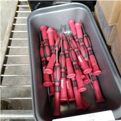 TRAY OF PRECISION SCREW DRIVERS