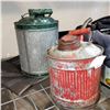 Image 1 : 2 VINTAGE METAL GAS CANS