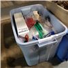 Image 1 : TOTE OF CAR PARTS, LIGHTS, FILTERS