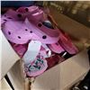 Image 2 : 2 BOXES OF NEW WOMENS FLIP FLOPS AND CROCS