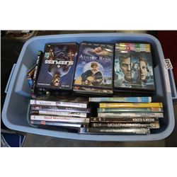 BLUE TOTE OF DVDS