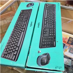 2 NEW LOGITECH BLUETOOTH KEYBOARD AND MOUSE SETS