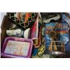 Image 3 : BOX OF COLLECTIBLES INCLUDIHNG VINTAGE CARD SHUFFLER AND TIN TRAYS