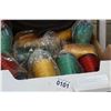 Image 2 : BOX OF NEW NYLON THREAD AND ELASTIC FABRIC ROLLS