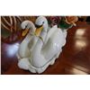 Image 2 : LARGE CERAMIC SWAN CHARIOT W/ FLOWER CENTER PIECE