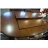 Image 2 : WALNUT OVAL DINING TABLE W/ 6 CHAIRS AND SERVER