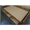 Image 2 : MAPLE SINGLE SIZE CAPTAINS BED FRAME W/ 3 DRAWERS UNDERBED STORAGE AND IKEA MATTRESS