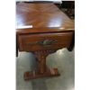 Image 2 : STRATHROY 1 DRAWER OAK DROP LEAF END TABLE