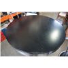 Image 2 : CHROME BASE BAR TABLE AND 2 BAR STOOLS