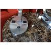 Image 2 : PAIR OF MODERN BRUSHED METAL TABLE LAMPS WITH OUTLETS