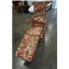 Image 8 : TEAK FOLDING DECK CHAIR W/ CUSHION