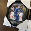 Image 2 : FRAMED BO HORVAT AND BROCK BOESER GAME PHOTOS WITH HENRIK SEDIN PLAQUE