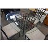Image 2 : METAL GLASS TOP TABLE W/ 4 MATCHING CHAIRS AND 2 BAR STOOLS