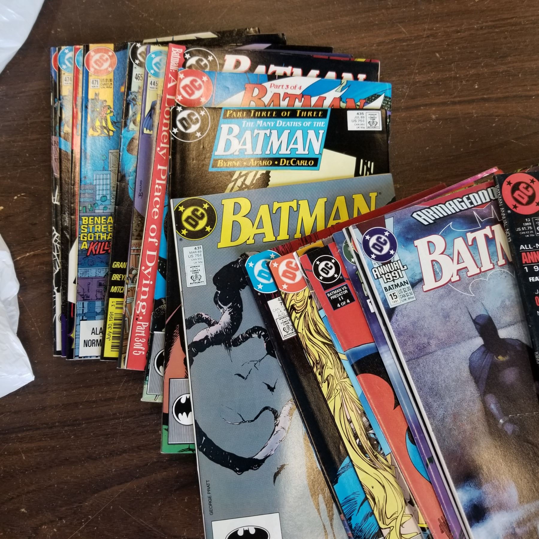 STACK OF BATMAN COMICS