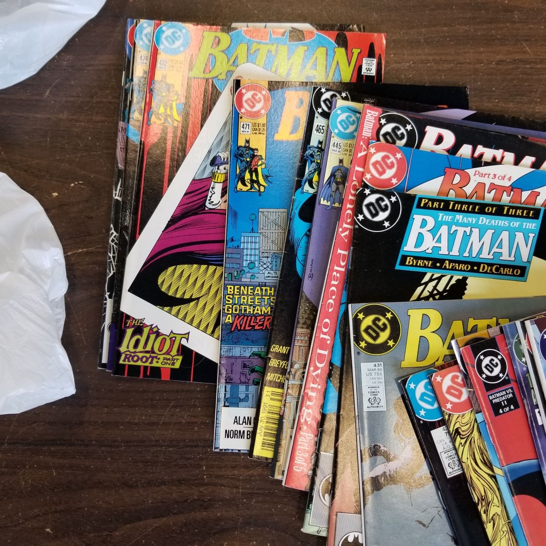 STACK OF BATMAN COMICS