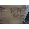 Image 2 : ASHLEY 3 PIECE GLASSTOP COFFEE AND END TABLE SET - NEW IN BOX