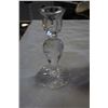 Image 2 : ROUGE ROYAL VASE AND 2 PINWHEEL CRYSTAL CANDLE STICKS