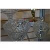 Image 2 : BRASS BIRD FIGURES AND CRYSTAL SERVING PIECES