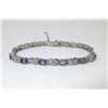 Image 1 : Amethyst & Diamond Infinity Style Tennis Bracelet