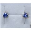 Image 1 : New 1 CT Tanzanite Sterling Silver Stud Earrings