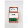 Image 2 : 2 Sterling Silver Gemstone Band Rings