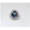 Image 1 : Large Custom Made Rainbow Mystic Topaz Ring