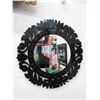 Image 1 : Large Round Black Framed Mirror - 39" Diameter