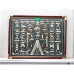 Framed Nautical Knot Display