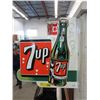 Image 1 : Double Sided 7-Up Enameled Steel Sign
