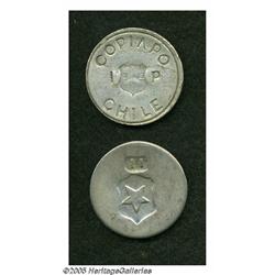 Chile. Copiapo. Republic Peso Pair, KM2.1, Peso 1
