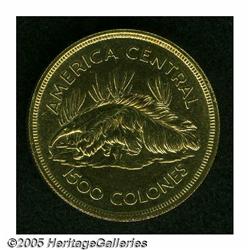 Costa Rica. Republic gold 1500 Colones 1974, KM20