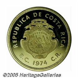 Costa Rica. Republic gold 1500 Colones 1974, KM20